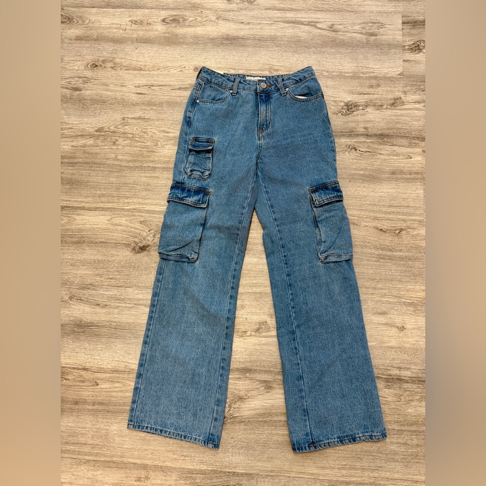 Blue Women's Cargo Jeans